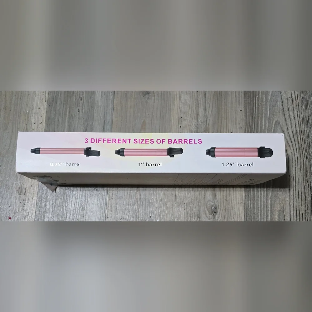 Mescomb 3-in-1 Automatic Curling Iron - Pink and Black